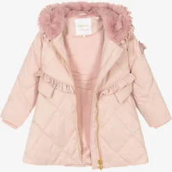 Angels Face Girls Pale Pink Quilted Coat TeaRose Sale