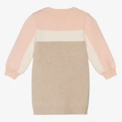 Chloé Girls Pink & Beige Cotton Sweater Dress Best