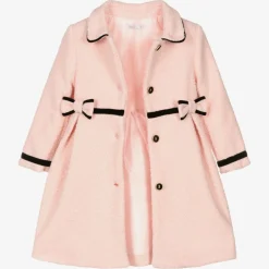 Patachou Girls Pink & Black Bouclé Coat Hot