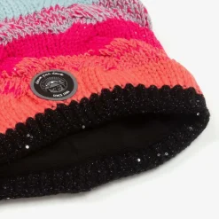 Deux par Deux Girls Pink & Black Knitted Snood Hot