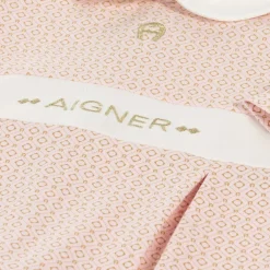 AIGNER Girls Pink & Gold Cotton Babysuit Set Clearance