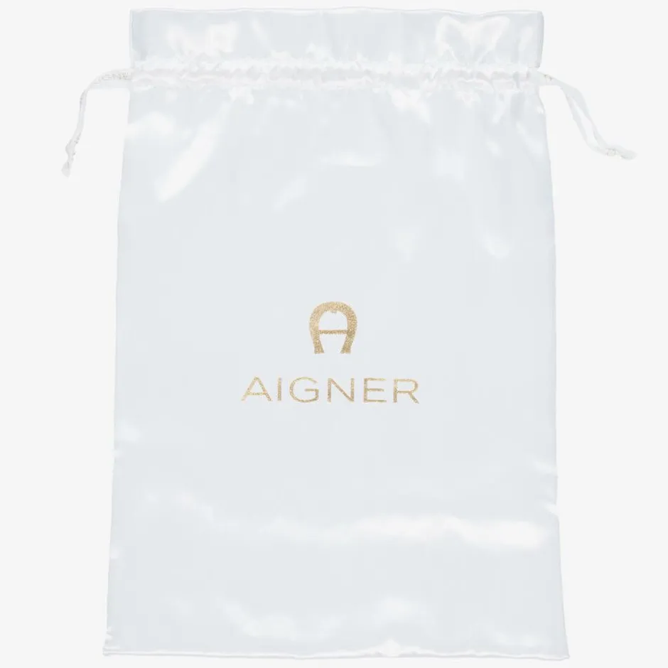 AIGNER Girls Pink & Gold Cotton Babysuit Set Clearance