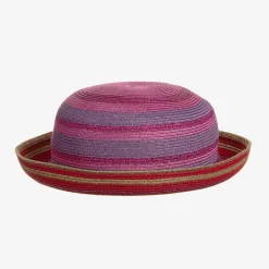 Gucci Girls Pink & Gold Stripe GG Hat Best