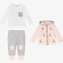 Caramelo Kids Girls Pink & Grey Tracksuit Set Best