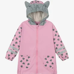 Playshoes Girls Pink & Heart Raincoat New