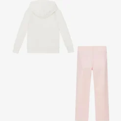 AIGNER Girls Pink & Ivory Cotton Tracksuit Online