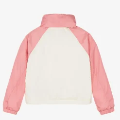 Moncler Enfant Girls Pink & Ivory Enabish Jacket Clearance