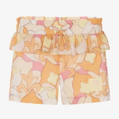 AIGNER Girls Pink & Orange Cotton Shorts Clearance