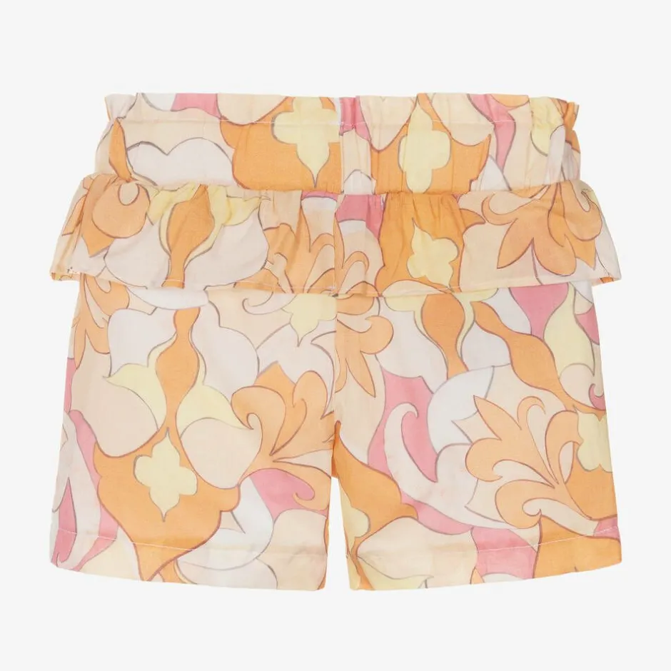 AIGNER Girls Pink & Orange Cotton Shorts Clearance