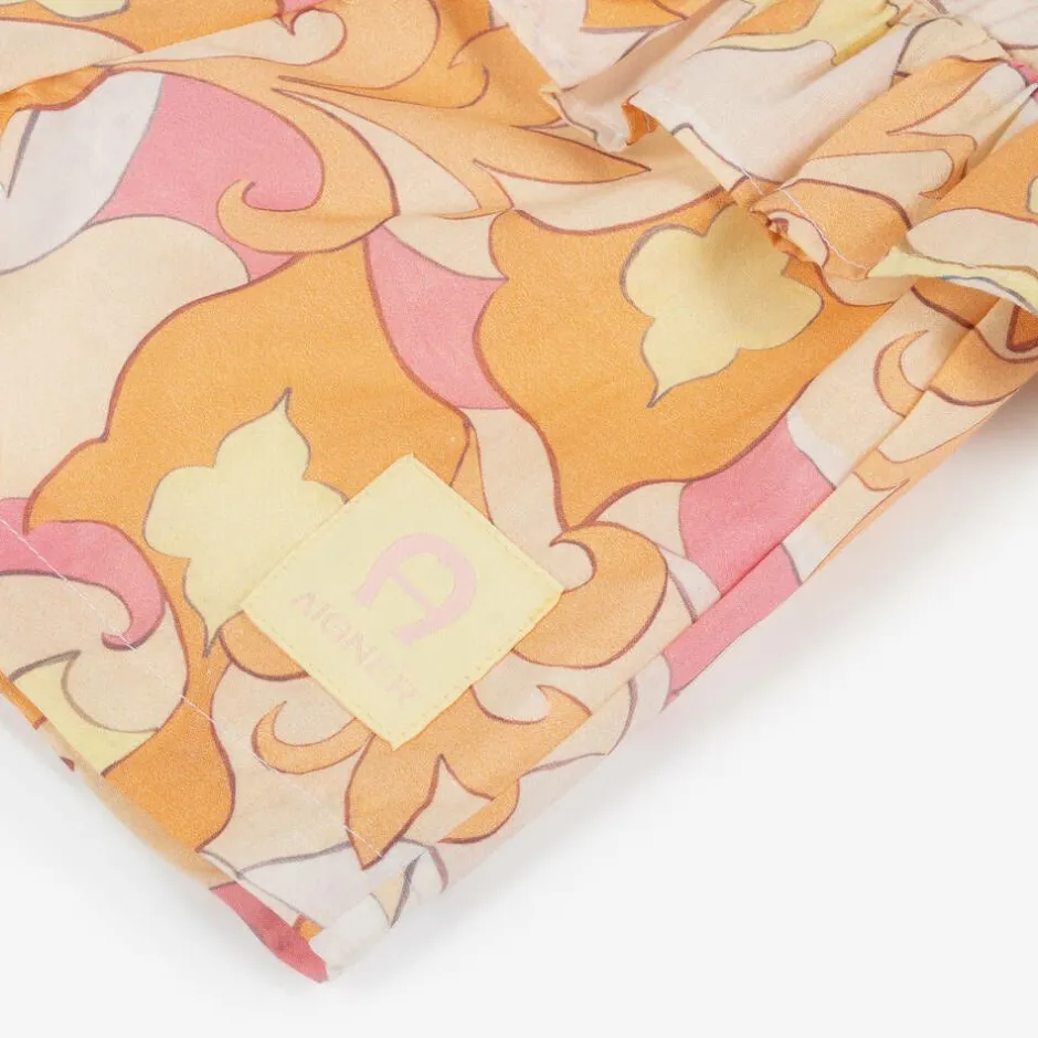 AIGNER Girls Pink & Orange Cotton Shorts Clearance