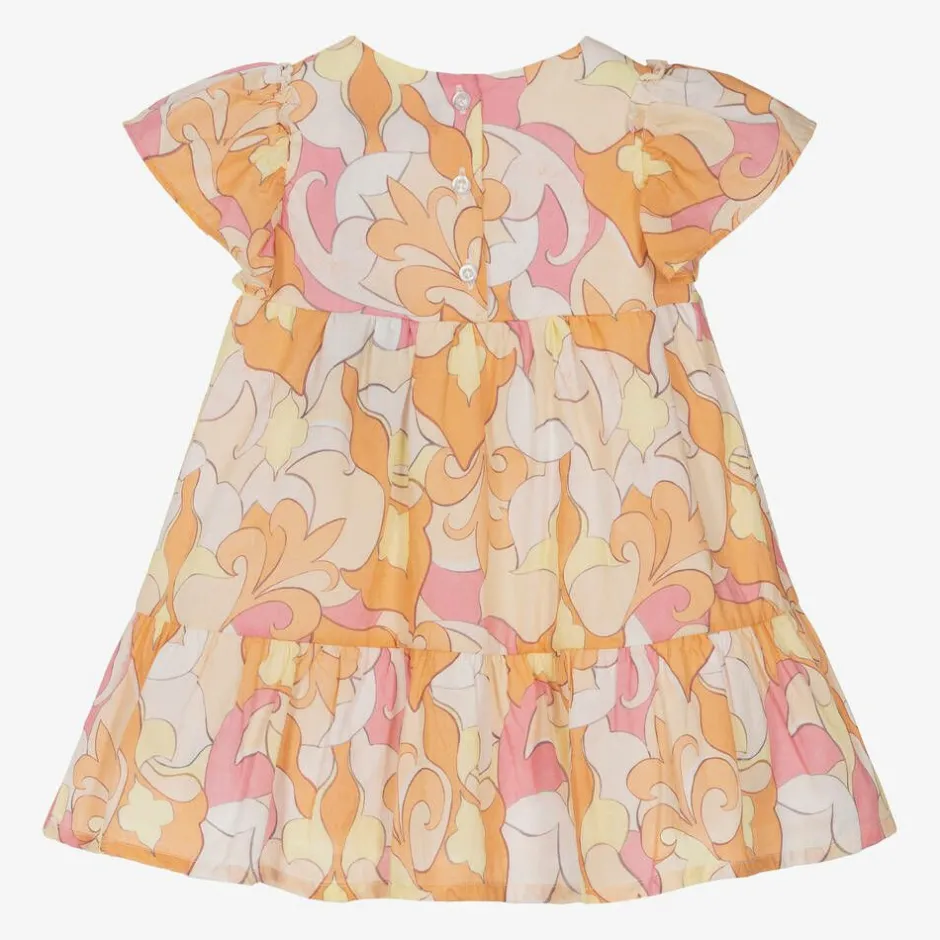 AIGNER Girls Pink & Orange Cotton Dress Best