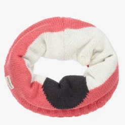 Boboli Girls Pink & White Heart Snood Best