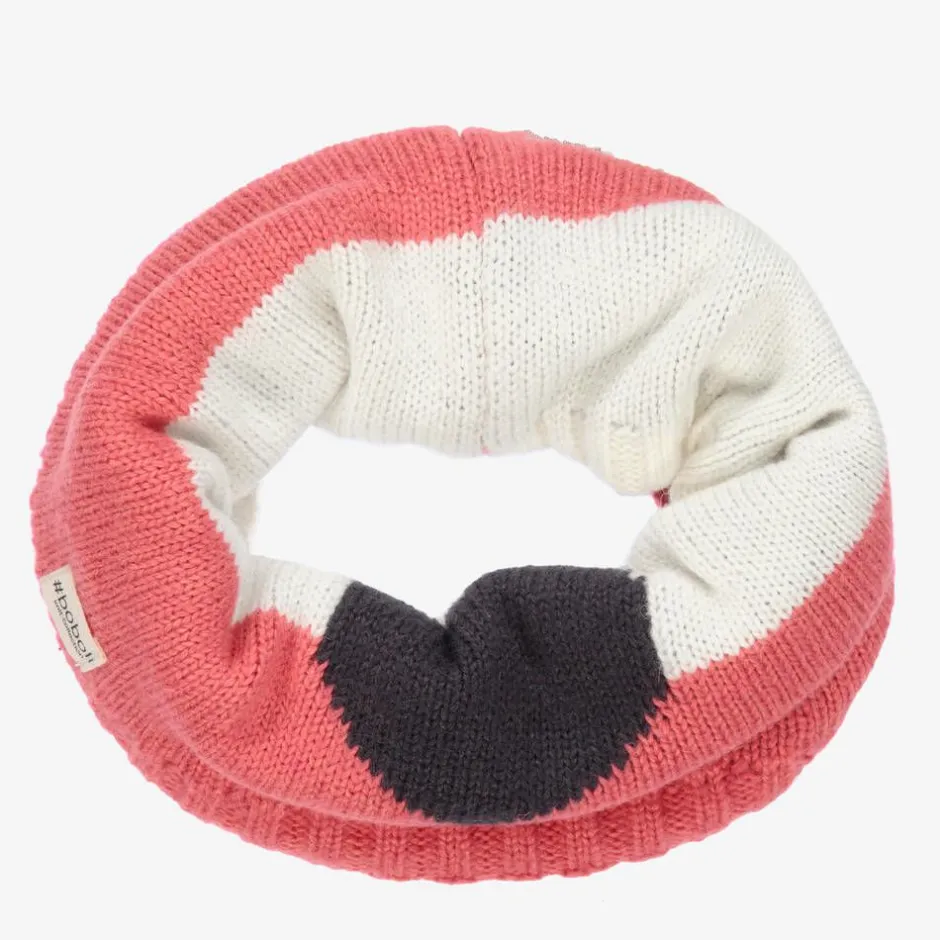 Boboli Girls Pink & White Heart Snood Best
