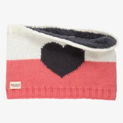 Boboli Girls Pink & White Heart Snood Best