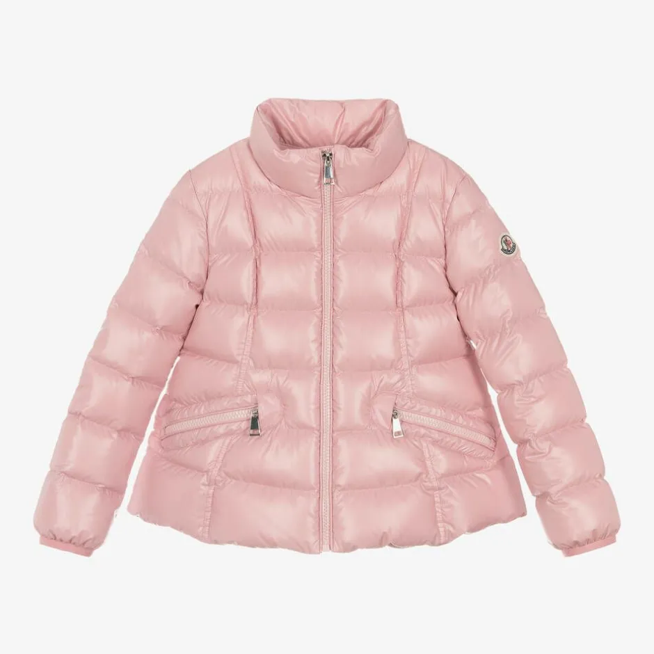 Moncler Enfant Girls Pink Ainay Down Puffer Jacket Clearance