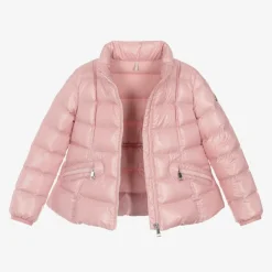Moncler Enfant Girls Pink Ainay Down Puffer Jacket Clearance