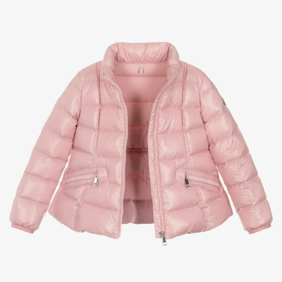 Moncler Enfant Girls Pink Ainay Down Puffer Jacket Clearance