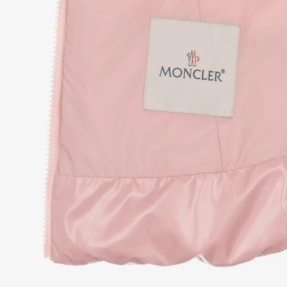 Moncler Enfant Girls Pink Ainay Down Puffer Jacket Clearance