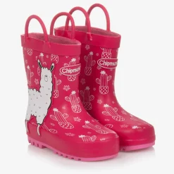Chipmunks Girls Pink Alpaca Rain Boots New