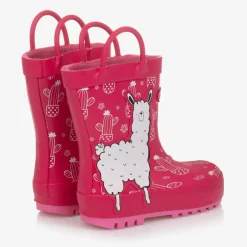 Chipmunks Girls Pink Alpaca Rain Boots New