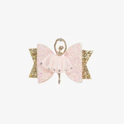 Bowtique London Girls Pink & Gold Ballerina Hair Clip (8cm)