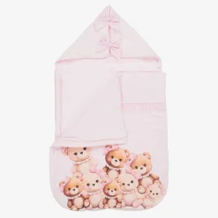 Monnalisa Girls Pink Bear Cotton Nest (75cm) Clearance