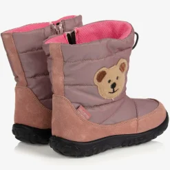 Falcotto by Naturino Girls Pink Bear Snow Boots Outlet