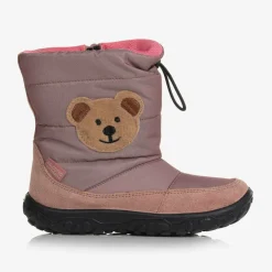 Falcotto by Naturino Girls Pink Bear Snow Boots Outlet