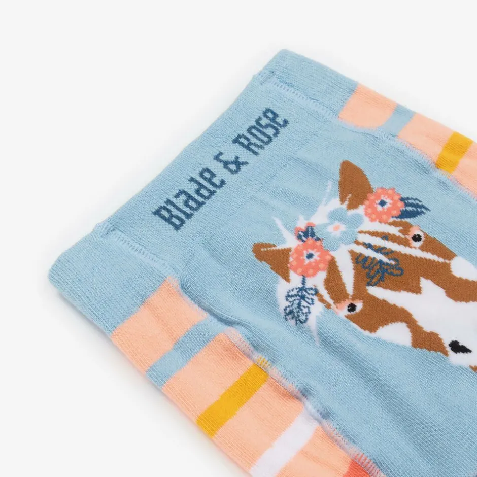 Blade amp; Rose Girls Pink Bella The Horse Striped Leggings Hot