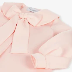 Mama Luma Girls Pink Bow Coat