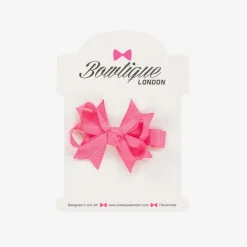 Bowtique London Girls Pink Bow Hair Clip (4cm) Clearance