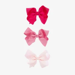 Milledeux Girls Pink Bow Hairclips (3 Pack) Sale