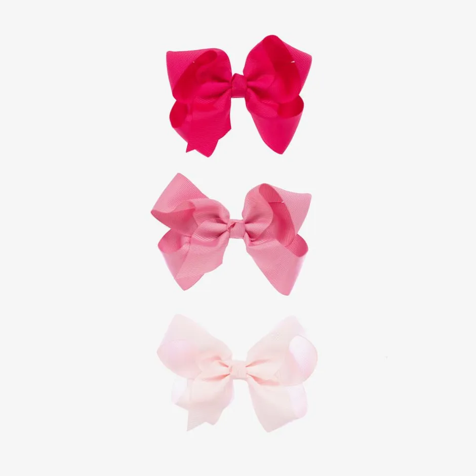 Milledeux Girls Pink Bow Hairclips (3 Pack) Sale