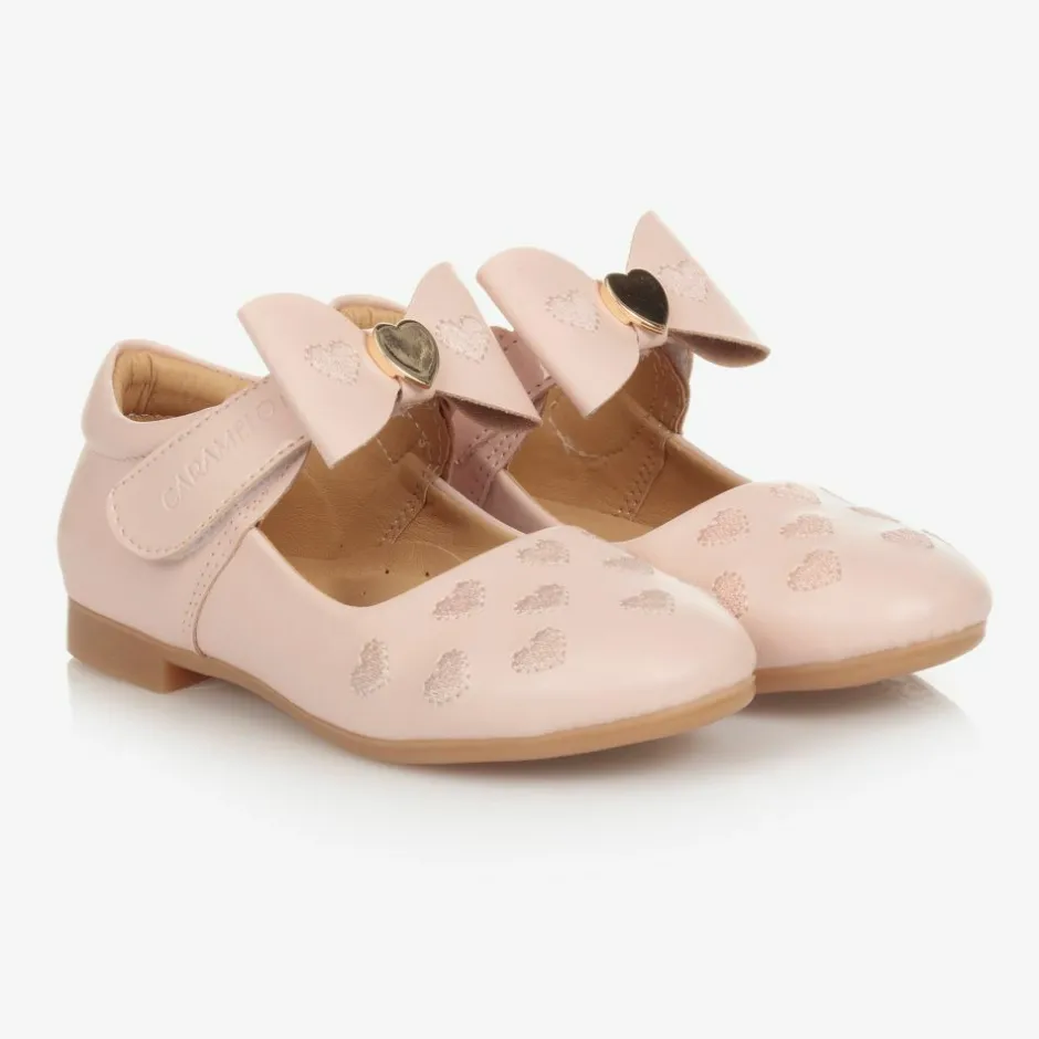 Caramelo Kids Girls Pink Bow Shoes New