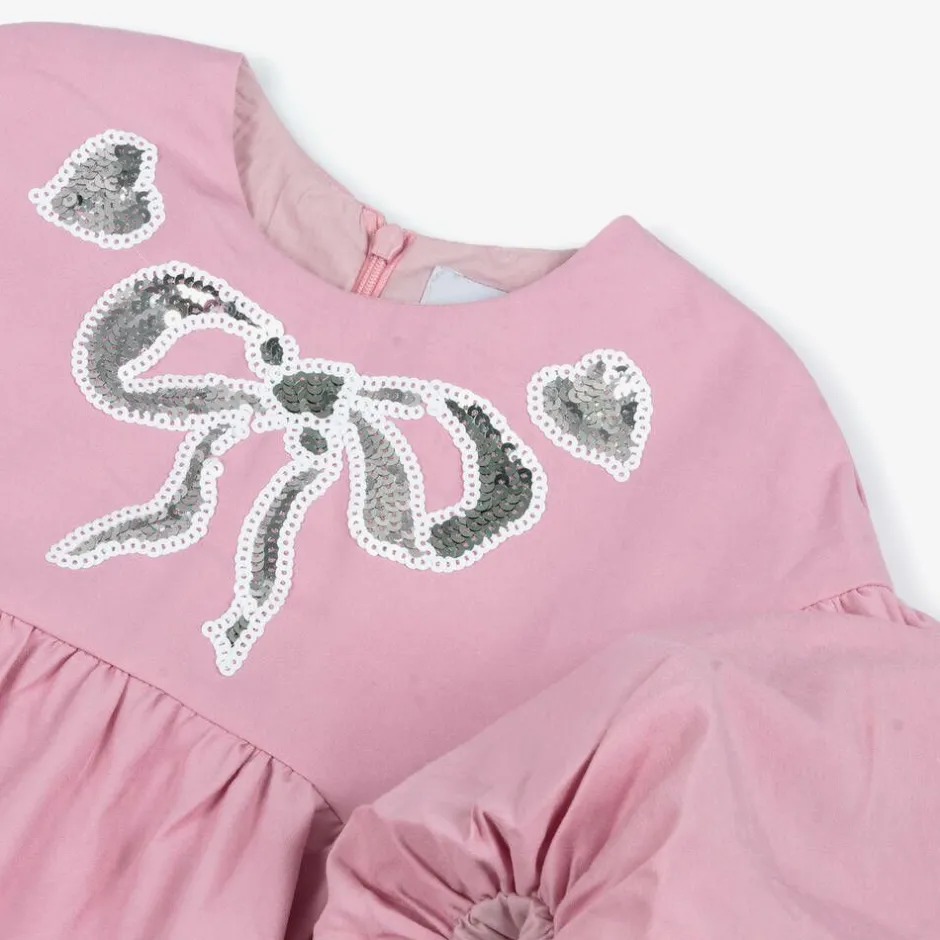 RaspberryPlum Girls Pink Bubble Hem Dress Clearance