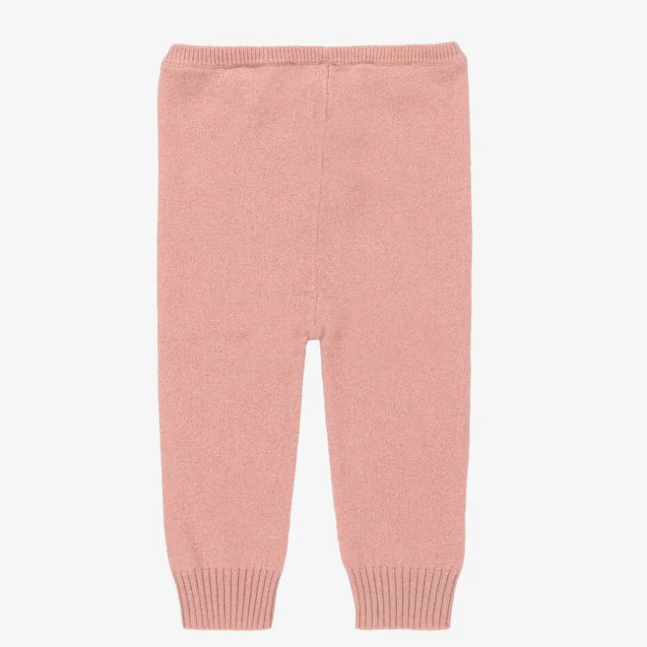 Bonpoint Girls Pink Cashmere Knit Leggings Sale