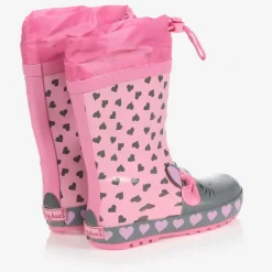 Playshoes Girls Pink Cat Rain Boots