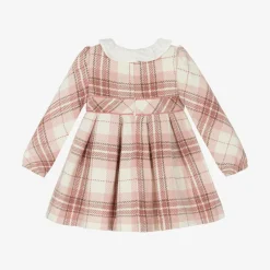 Mayoral Girls Pink Check Dress Clearance