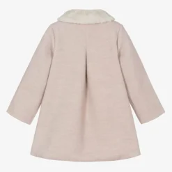 Pureté Du... Bébé Girls Pink Collared Coat Outlet