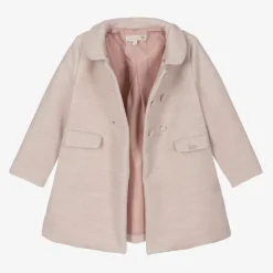 Pureté Du... Bébé Girls Pink Collared Coat Outlet