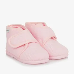 Pisamonas Girls Pink Corduroy Slippers Discount