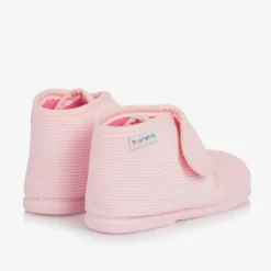 Pisamonas Girls Pink Corduroy Slippers Discount