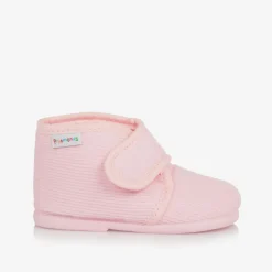 Pisamonas Girls Pink Corduroy Slippers Discount