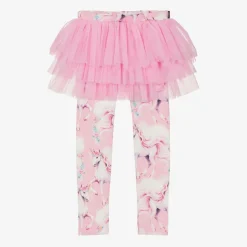 Rock Your Baby Girls Pink Cotton & Tulle Unicorn Leggings Sale