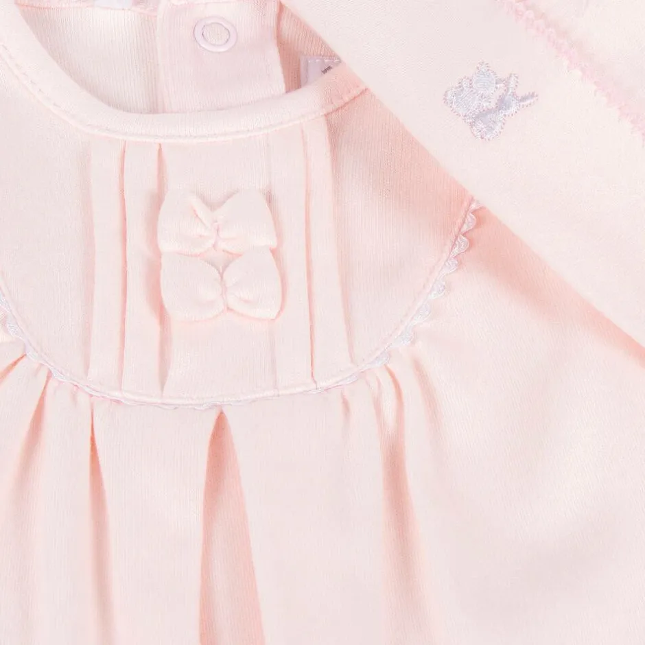 Emile et Rose Girls Pink Cotton Babygrow & Hat Set Online
