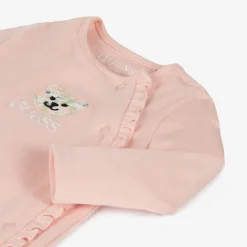 Guess Girls Pink Cotton Babysuit Set Discount