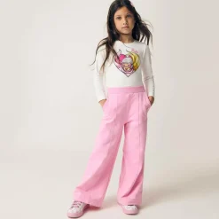 Monnalisa Girls Pink Cotton Barbie Joggers Outlet