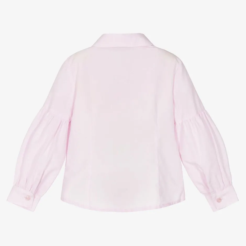 Balloon Chic Girls Pink Cotton Bow Blouse Best
