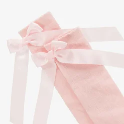 Pretty Originals Girls Pink Cotton Bow Socks Discount