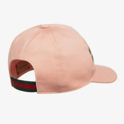 Gucci Girls Pink Cotton Cap Outlet